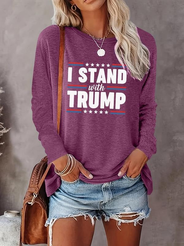 Women's Letter Print Round Neck Tee, Fashion Casual Crew Neck T-shirt for Daily Holiday Vacation Outdoor Wear, Women Tops...