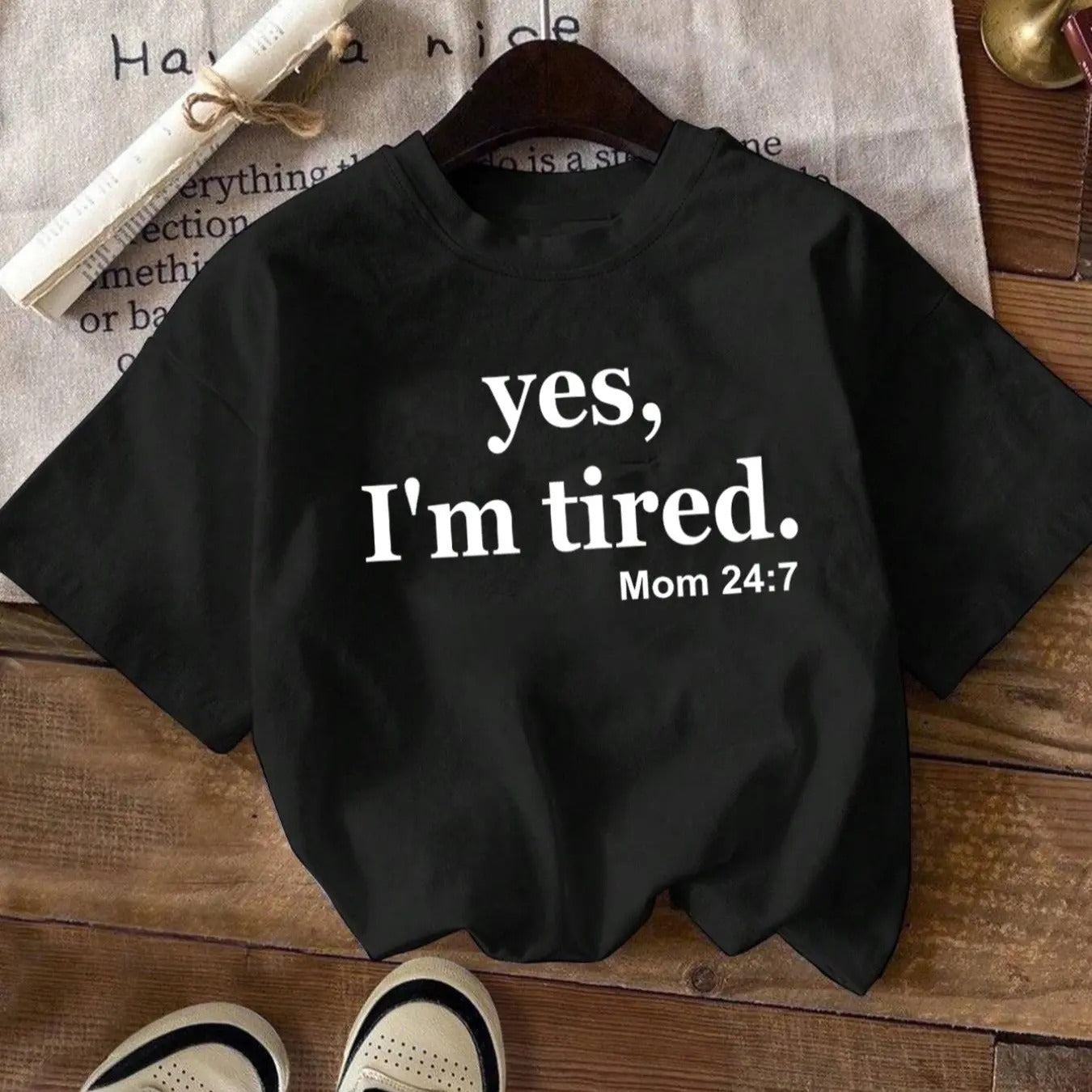 Women's Letter Print Round Neck Tee, Fashion Casual Crew Neck T-shirt for Daily Outdoor Wear, Women's Clothing for All...
