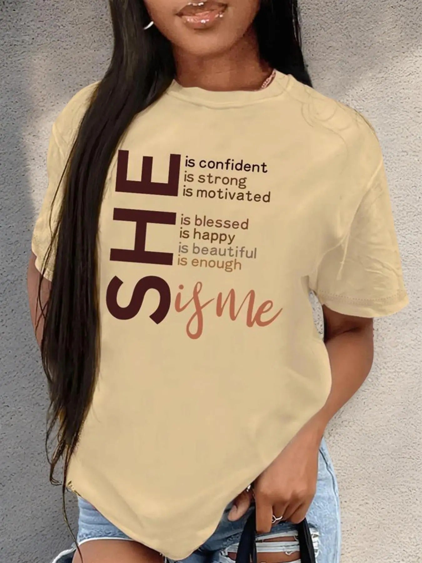 Women's Letter Print Round Neck Vintage Graphic Tees, Streetwear Lady Comfort Short Sleeve Crew Neck T-shirt for Daily...