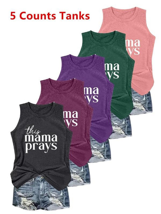 Women's Letter Print Tank Top, Casual Sleeveless Top for Daily Wear, Ladies Clothes for All Seasonsstyle{n002}3
