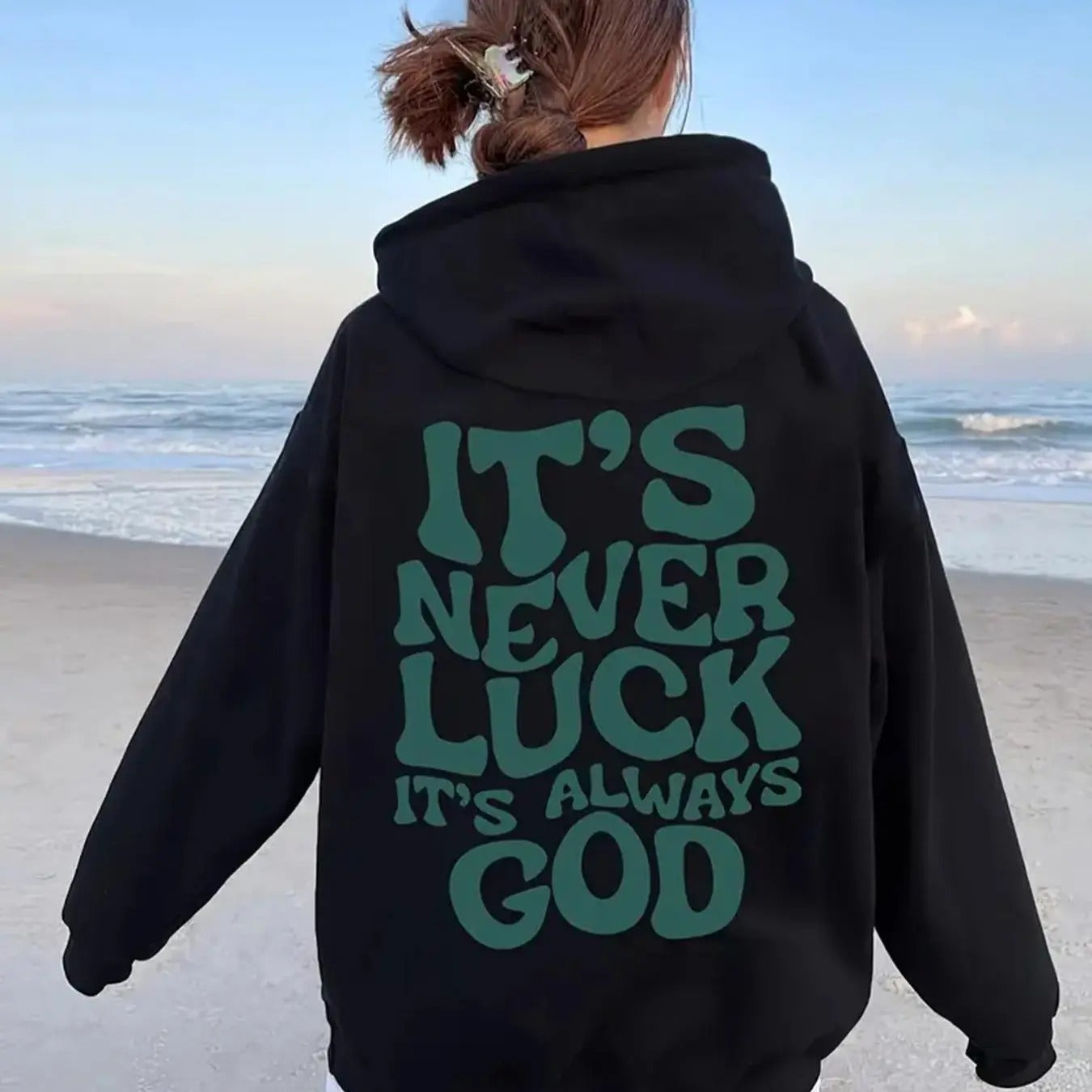 Women's Letter Print Thermal Lined Hoodie, Casual Long Sleeve Hooded Sweatshirt for Fall & Winter, Women's Clothes for...