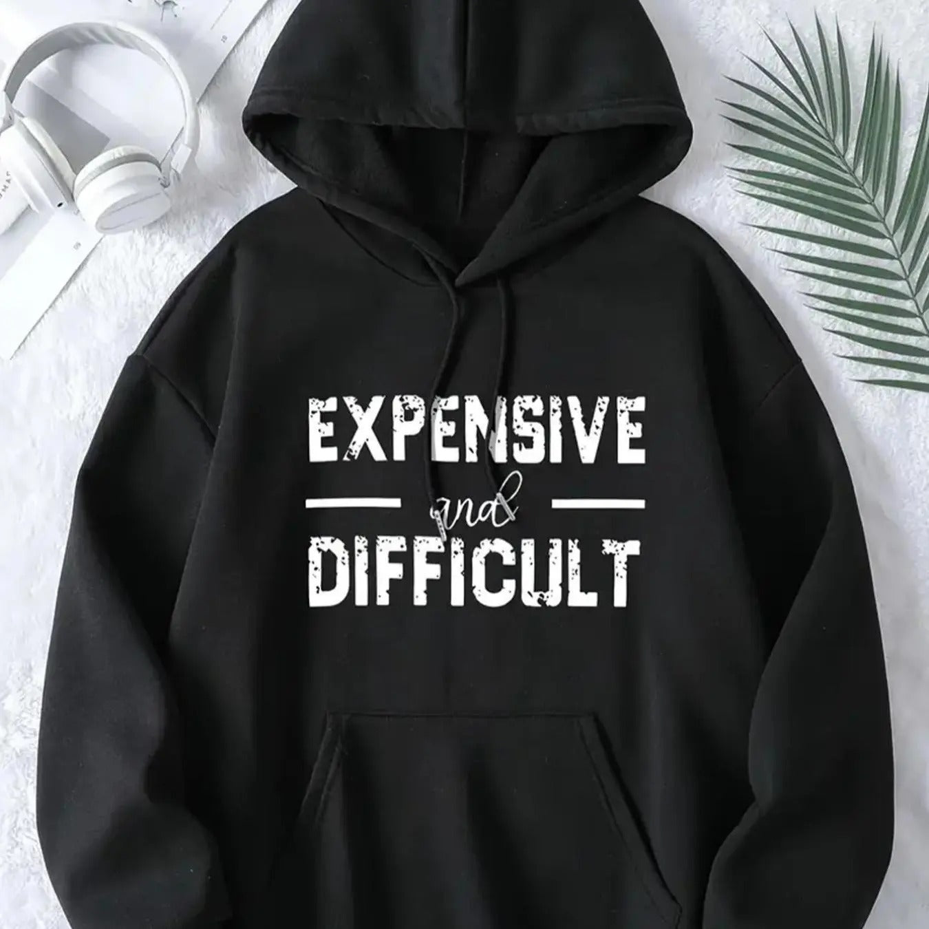 Women's Letter Print Thermal Lined Hoodie, Fashion Casual Drawstring Kangaroo Pocket Hooded Sweatshirt for Daily Holiday...