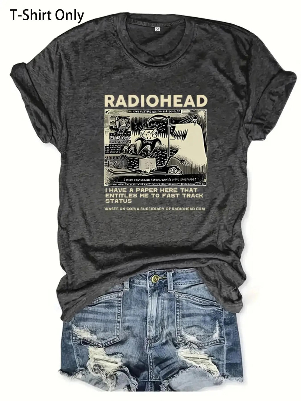 Women's Letter Round Neck Graphic Tee, Vintage Trendy Casual Short Sleeve T-shirt for Daily Wear, Ladies Summer Outfit...