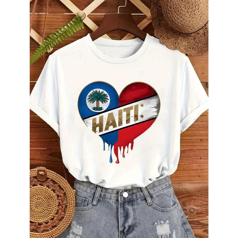 Women's Light Blue Casual Short Sleeve T-Shirt
