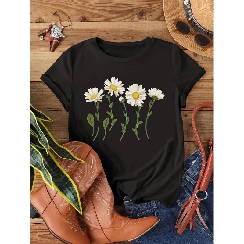 Women's Loose Fit 100% Cotton Short Sleeve T-Shirt