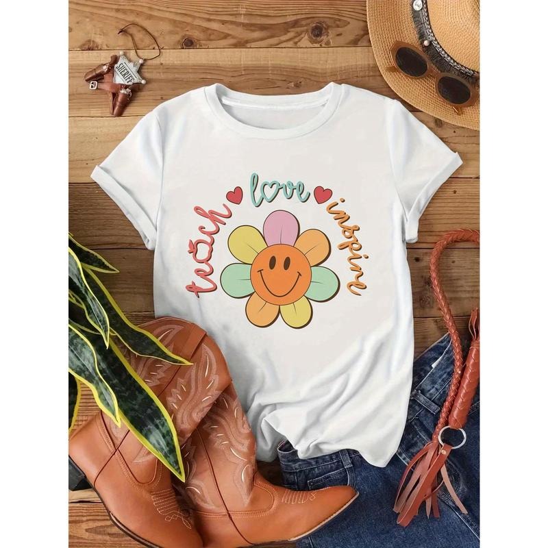 Women's Loose Fit 100% Cotton Short Sleeve T-Shirt