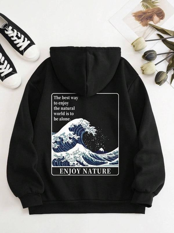 Women's Milan Italy Print Drawstring Hoodie, Fashion Casual Hooded Sweatshirt for Daily Holiday Outdoor Wear, Women...