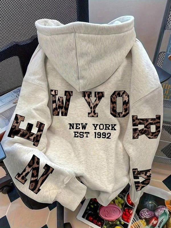 Women's Milan Italy Print Drawstring Hoodie, Fashion Casual Hooded Sweatshirt for Daily Holiday Outdoor Wear, Women...