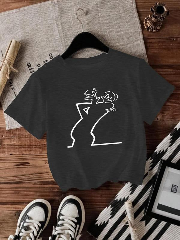 Women's Mouse Print Round Neck Tee, Fashion Casual Crew Neck T-Shirt for Daily Holiday Vacation Outdoor Wear, Ladies...
