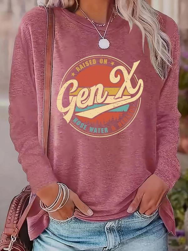 Women's Racerback Tank Sweatshirt, Casual Round Neck Long Sleeve Pullover for Spring & Fall, Ladies Clothes for Daily...