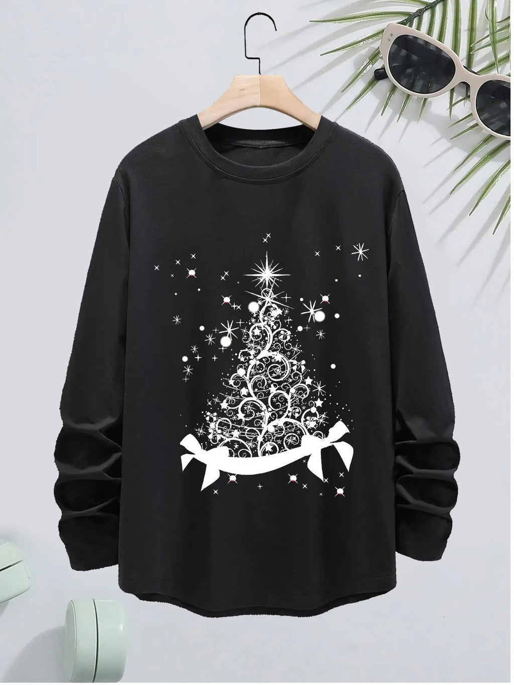 Women's Round Neck Graphic Tee, Casual Long Sleeve Crew Neck T-shirt for Daily Wear, Ladies Clothes for All Seasons...