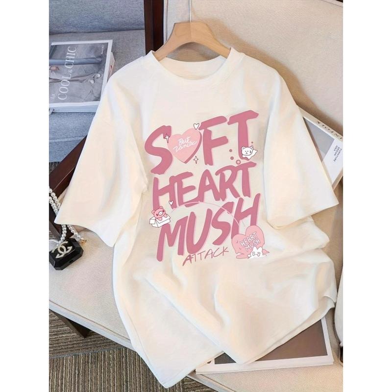 Women's Soft Heart  Graphic Cotton T-Shirt