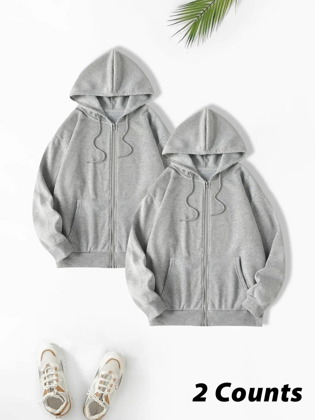 Women's Solid Color Hoodie, Casual Long Sleeve Hooded Sweatshirt for Fall & Winter, Women's Clothing for Daily Wear style...