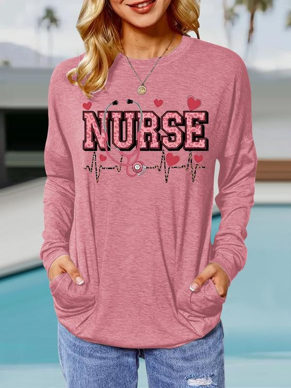 Women's Spring & Fall Casual Loose-Fit Long Sleeve Pullover Shirt, Comfortable Breathable Fabric, Perfect for Daily Wear...