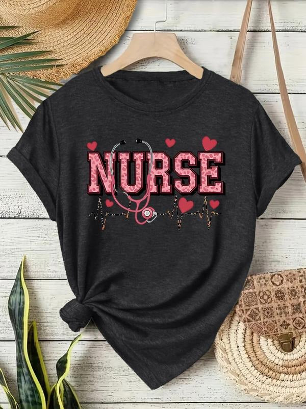 Women's Summer Casual Fitted Round Neck Short Sleeve T-Shirt, Comfortable Breathable Fashion Top for Daily Wear S-Xxl...