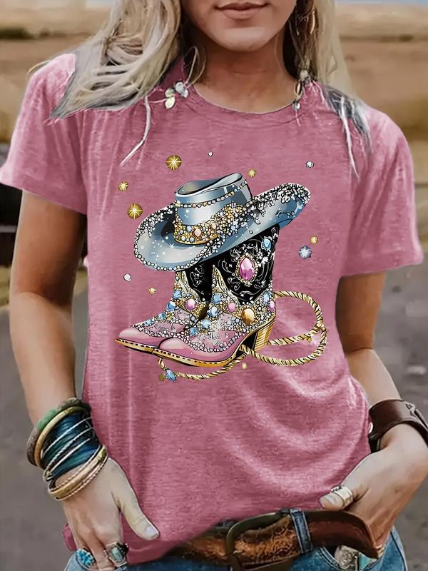 Women's Summer Casual Fitted Round Neck Short Sleeve T-Shirt, Comfortable Breathable Fashion Top for Daily Wear, S-Xxl...