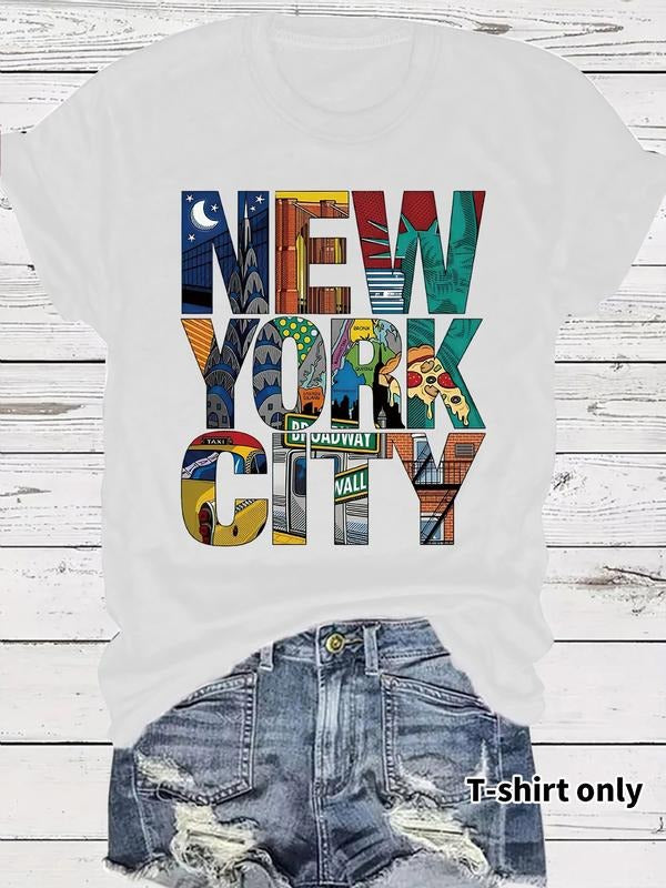 Women's Summer Casual Fitted Round Neck Short Sleeve T-Shirt, Comfortable Breathable Fashion Top, Available in S-Xxl...