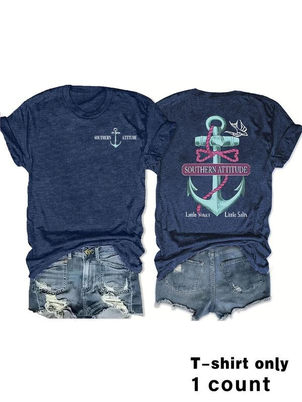 Women's Summer Casual Fitted Round Neck Short Sleeve T-Shirt, Comfortable Breathable Fashion Top, Available in S-Xxl...