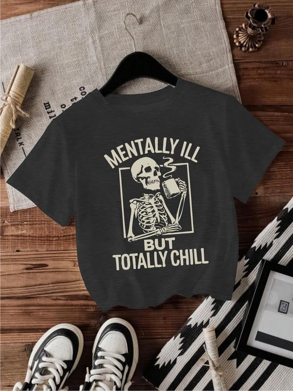 Women's Summer Casual Fitted Short Sleeve Round Neck T-Shirt, Comfortable Breathable Coffee Print Design, S-Xxl Sizes...