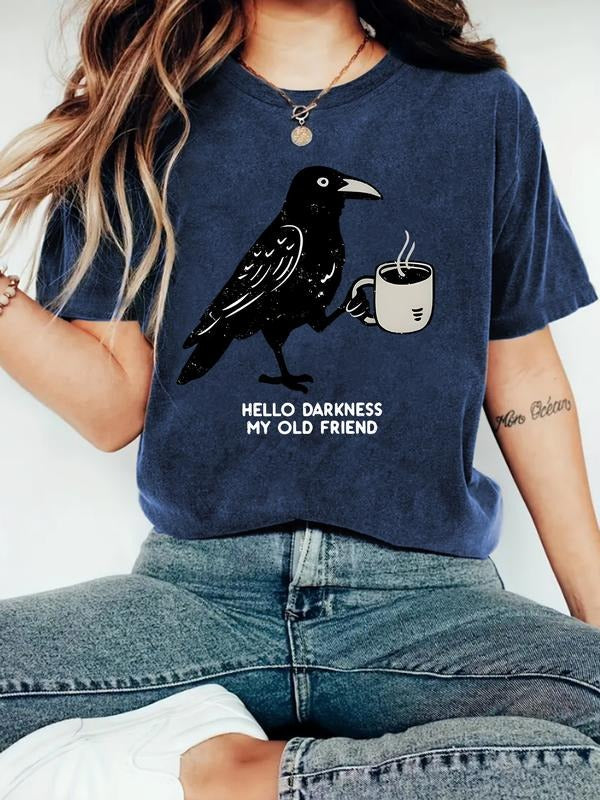 Women's Summer Casual Fitted Short Sleeve T-Shirt, Letter Print Round Neck Top, Comfortable Breathable Fabric, S-Xxl...