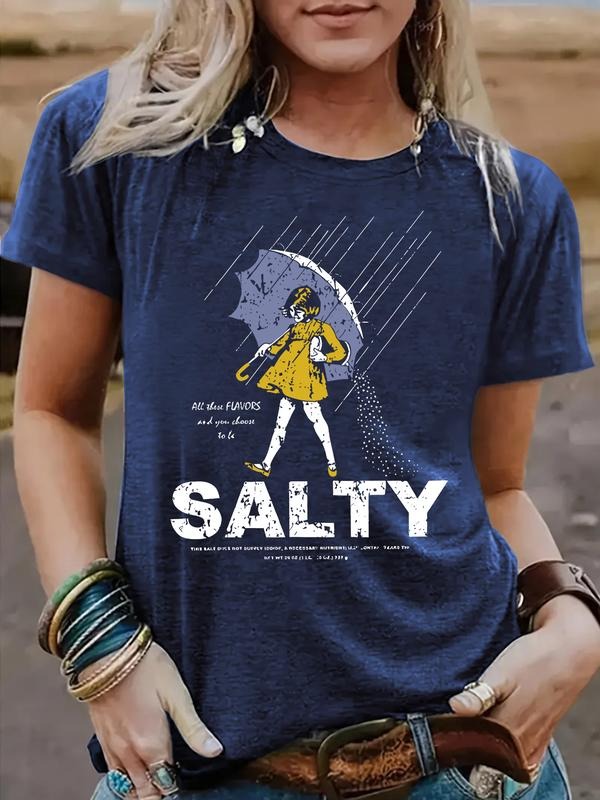 Women's Summer Casual Vintage Print T-Shirt, Round Neck Short Sleeve Top, Comfortable Breathable Fashion Tee, S-Xxl Sizes...