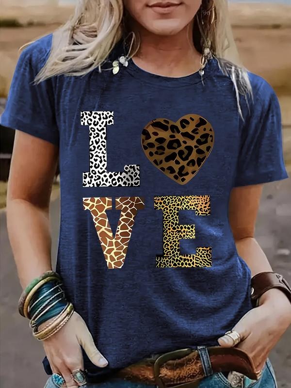 Women's Summer Casual Vintage Style Graphic Print Round Neck Short Sleeve T-Shirt, Comfortable Breathable Fit S-Xxl...
