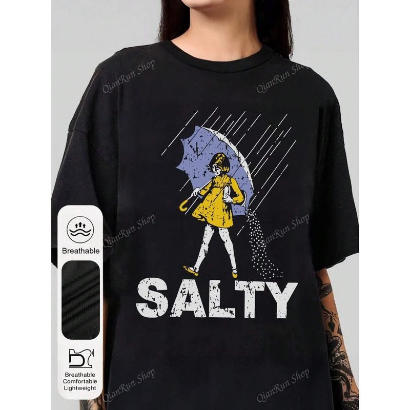 Women's Summer Salty Girl Pattern Print Round Neck Short Sleeve Simple Casual Daily Plus Size T-Shirt Tops Fashion...