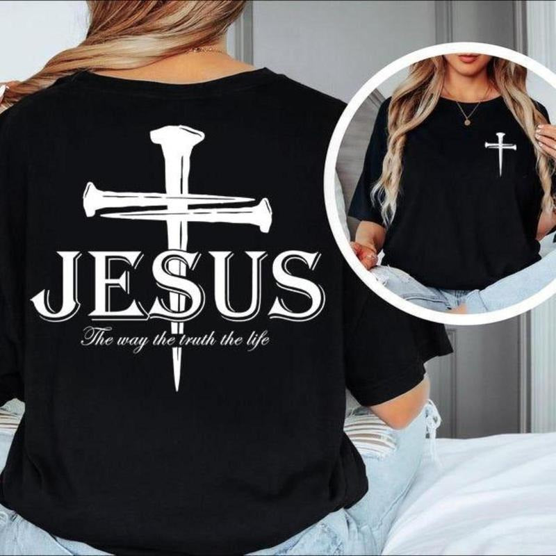 Women's T-shirt Jesus Faith Cross Printed Top Summer Hoodie, Sweatshirt | UrbanDripWear.com