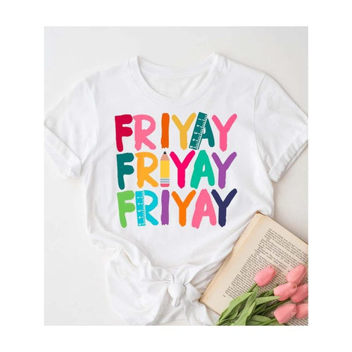 "Women's T-shirt, Cotton, White - Colorful Friday Vibes" Hoodie, Sweatshirt | UrbanDripWear.com