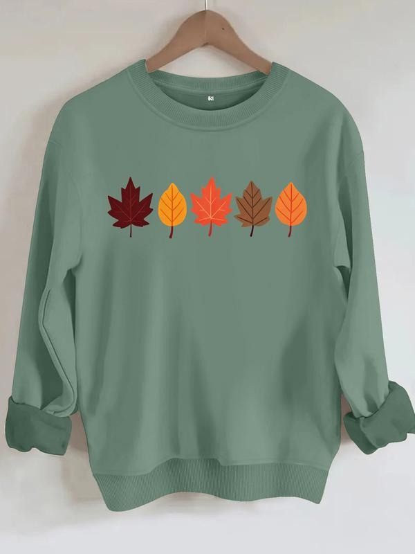 Women's Thanksgiving Print Round Neck Sweatshirt, Casual Pullover, All-Season Comfort, Versatile Daily Wear T-Shirts, Hoodie