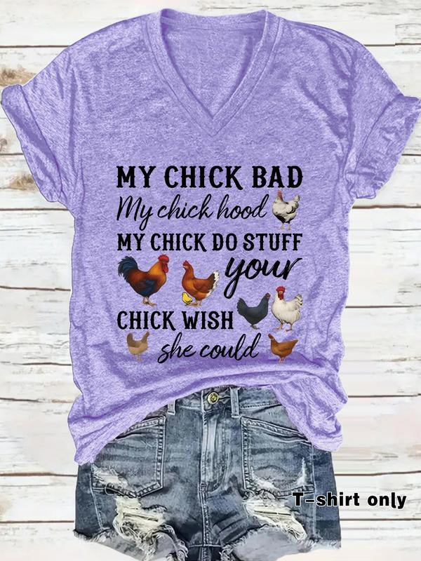 Women's V Neck Short Sleeve T-Shirt, Casual Loose Fit Summer Top, Comfortable Breathable Fabric, Fashion Letter Print...