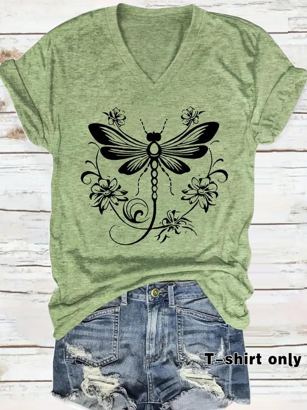 Women's V Neck Short Sleeve T-Shirt, Casual Loose-Fit Summer Top, Comfortable Breathable Fabric, S-Xxl Sizes Available...