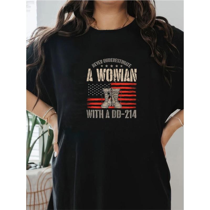 Women's Veterans Day Graphic Tee - Patriotic Soldier Design, Breathable, Casual Short Sleeve T-Shirt, Perfect Gift for...