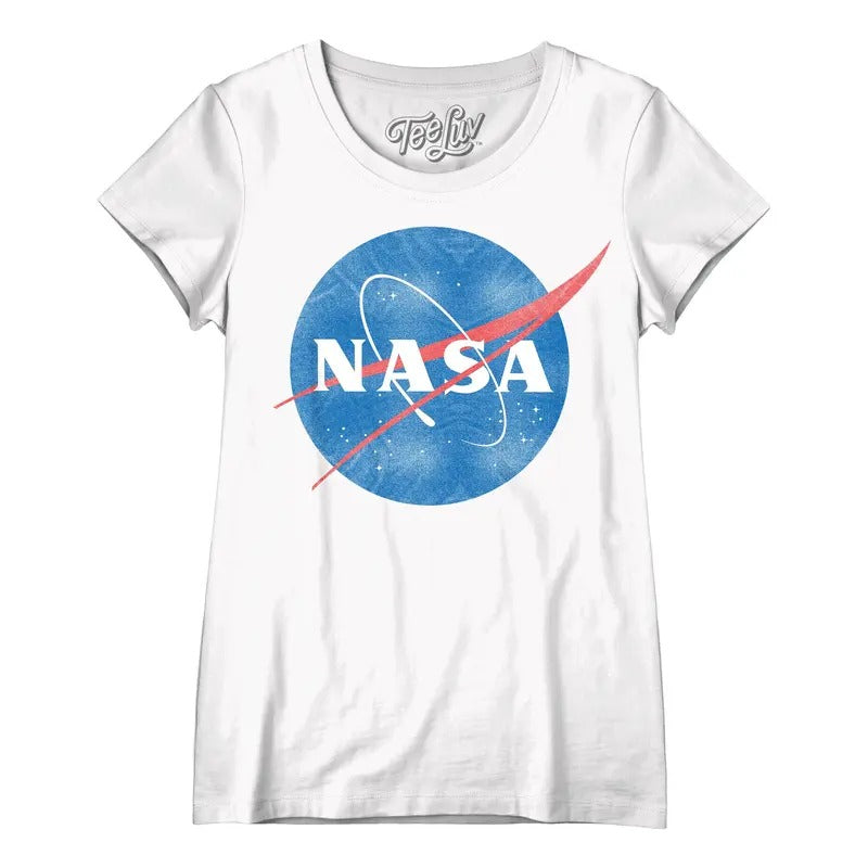 Women's Vintage NASA Logo Scoopneck T-Shirt - White Hoodie, Sweatshirt | UrbanDripWear.com