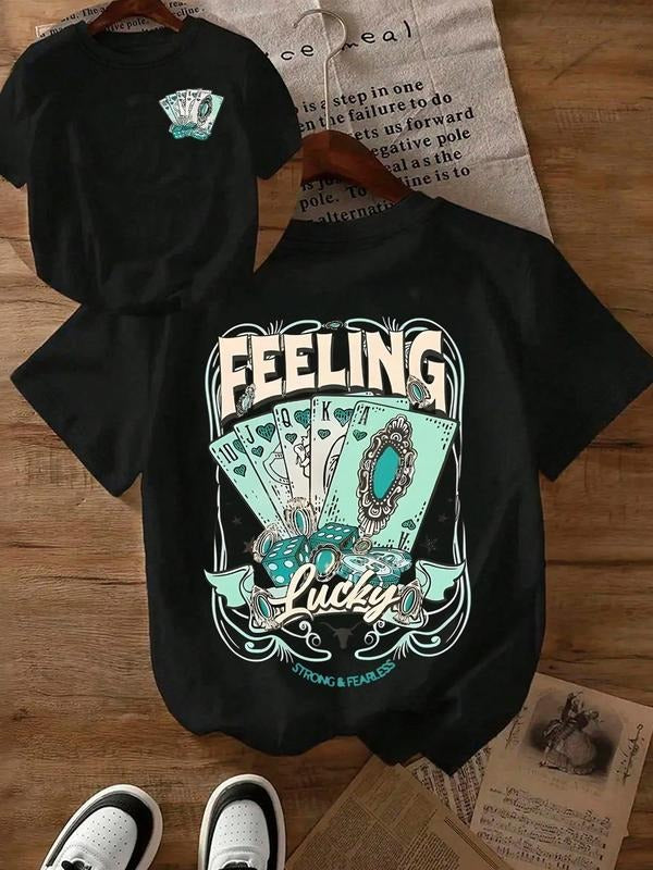 Women's Western Cowboy Graphic Tee, Casual Round Neck Short Sleeve T-Shirt, Summer Knitted Polyester Top with Cartoon...