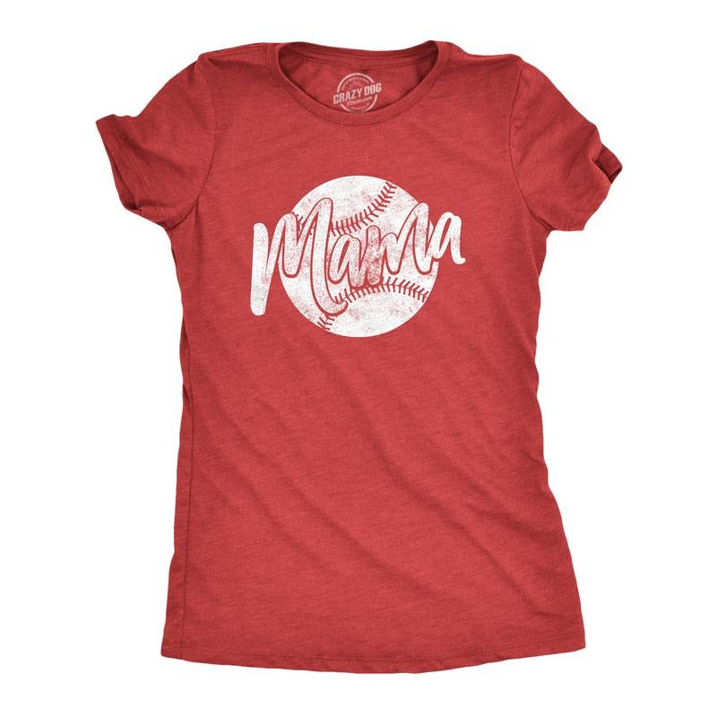 Womens Baseball Mama T Shirt Cute Little League Mom Tee Funny Womens T Shirts Cute Slimming Top Comfortable Soft...