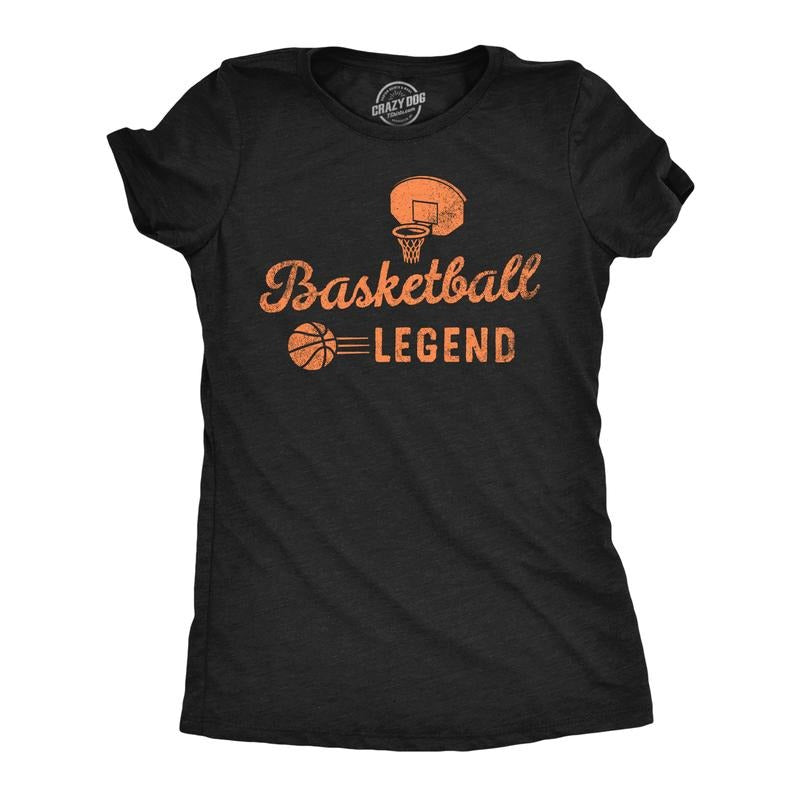 Womens Basketball Legend Funny T Shirts Sarcastic Sports Graphic Tee for Ladies Funny Womens T Shirts Cute Slimming Top...