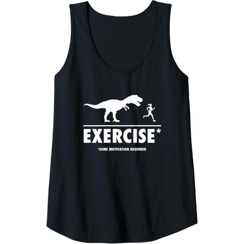 Womens Funny T Rex exercise motivation required tank top shirt Tank Top Made in USA Hoodie, Sweatshirt | UrbanDripWear.com