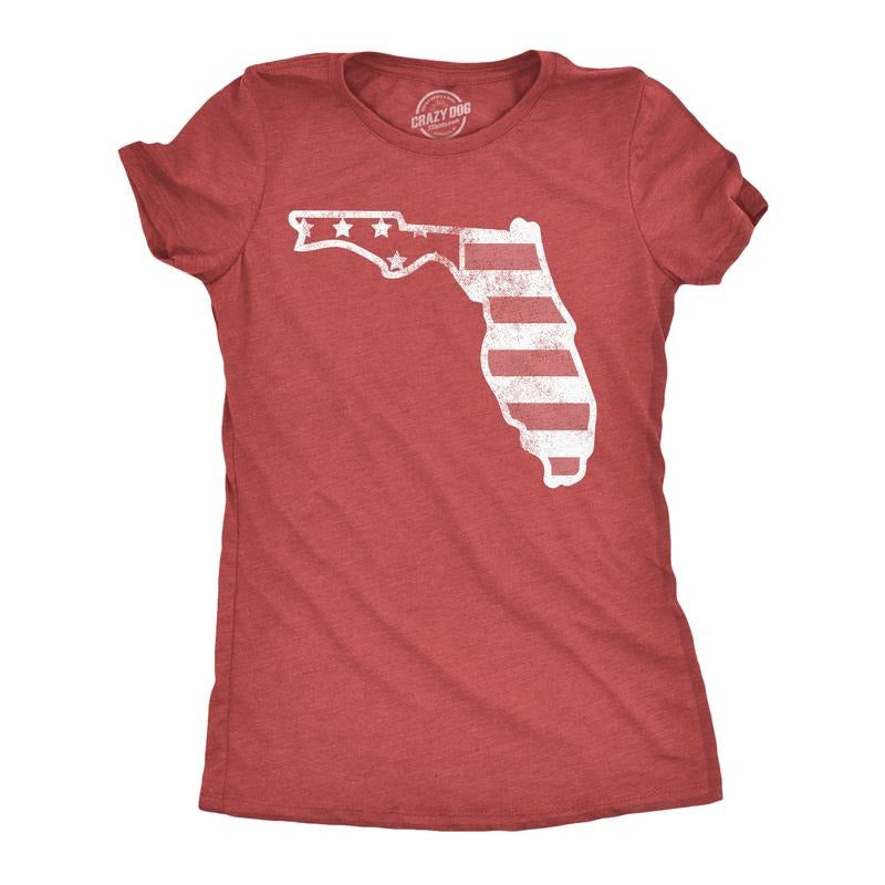 Womens Funny T Shirts American Flag Florida Awesome Fourth Of July Tee For Ladies Funny Womens T Shirts Cute Slimming Top...