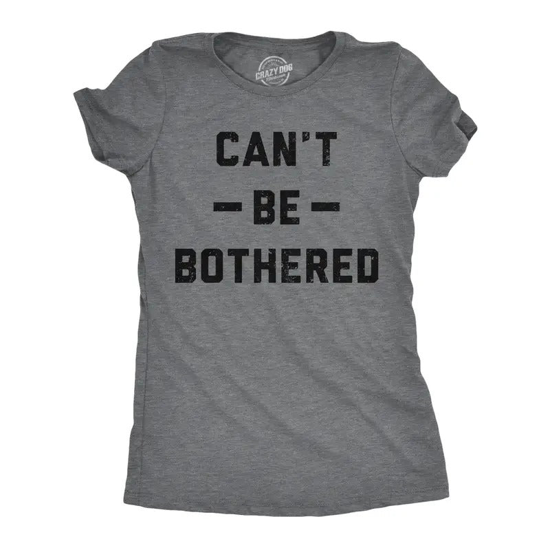 Womens Funny T Shirts Cant Be Bothered Sarcastic Graphic Tee For Ladies Funny Womens T Shirts Cute Slimming Top...