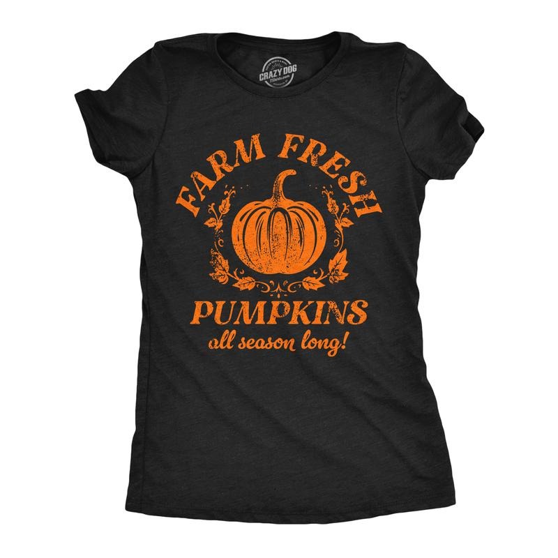 Womens Funny T Shirts Farm Fresh Pumpkins Sarcastic Halloween Graphic Tee For Ladies Funny Womens T Shirts Cute Slimming...