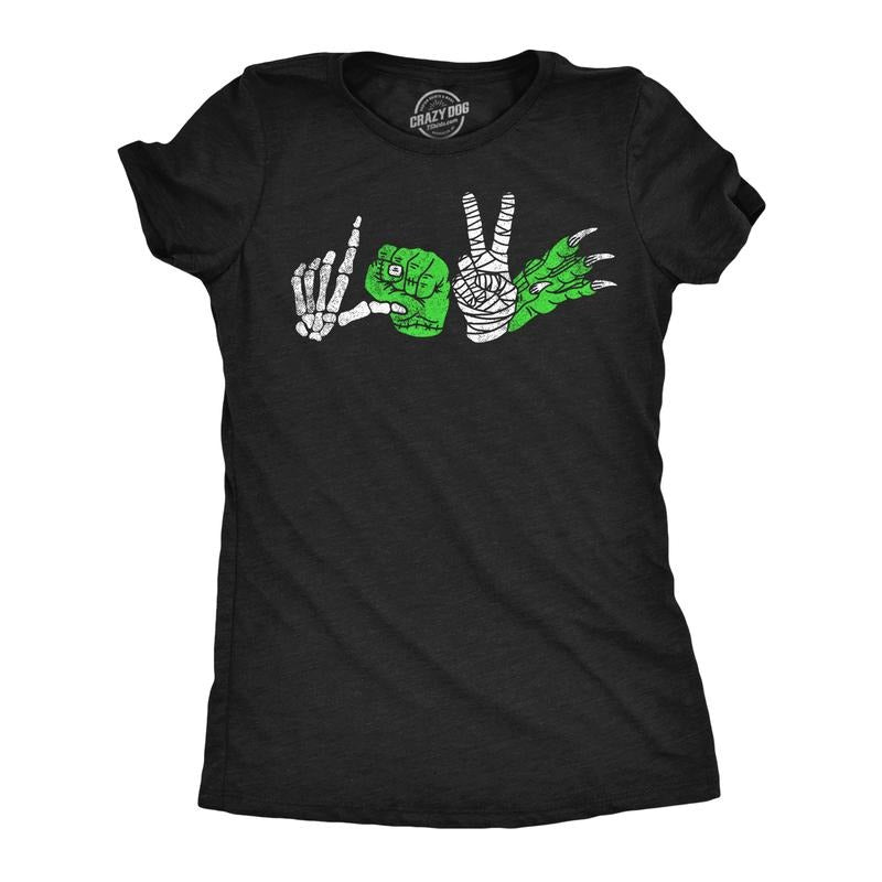 Womens Funny T Shirts Love Monster Hands Sarcastic Halloween Graphic Novelty Tee For Ladies Funny Womens T Shirts Cute...