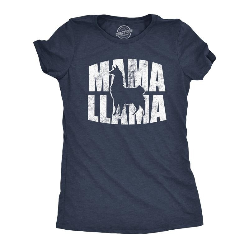 Womens Funny T Shirts Mama Llama Cute Mothers Day Gift Tee For Moms Funny Womens T Shirts Cute Slimming Top Comfortable...