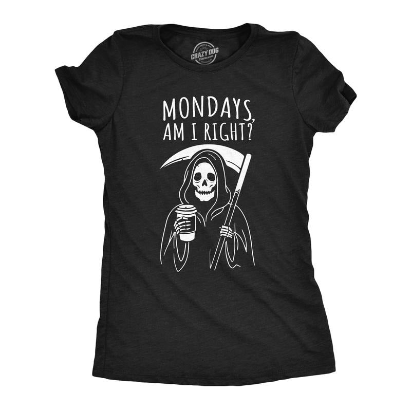 Womens Funny T Shirts Mondays Am I Right Sarcastic Office Joke Tee For Ladies Funny Womens T Shirts Cute Slimming Top...