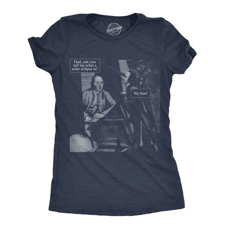 Womens Funny T Shirts No Sun Sarcastic Solar Eclipse Graphic Tee For Ladies Funny Womens T Shirts Cute Slimming Top...