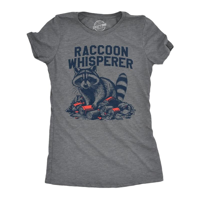 Womens Funny T Shirts Raccoon Whisperer Sarcastic Animal Graphic Tee for Ladies Funny Womens T Shirts Cute Slimming Top...