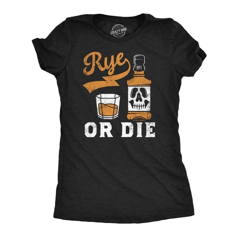 Womens Funny T Shirts Rye Or Die St Patricks Day Drinking Tee For Ladies Funny Womens T Shirts Cute Slimming Top...