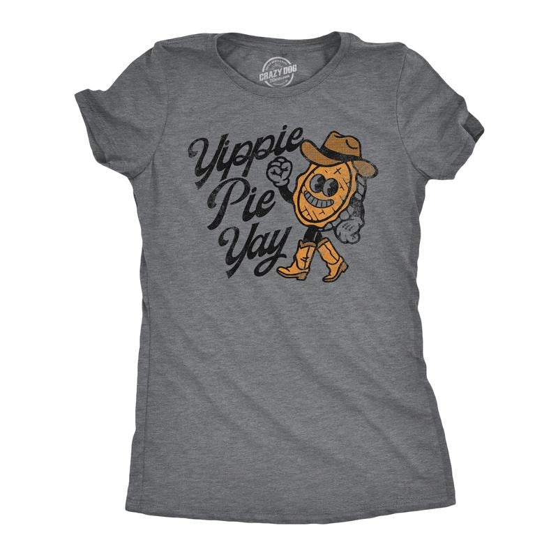 Womens Funny T Shirts Yippie Pie Yay Sarcatic Pie Lovers Graphic Tee For Ladies Funny Womens T Shirts Cute Slimming Top...