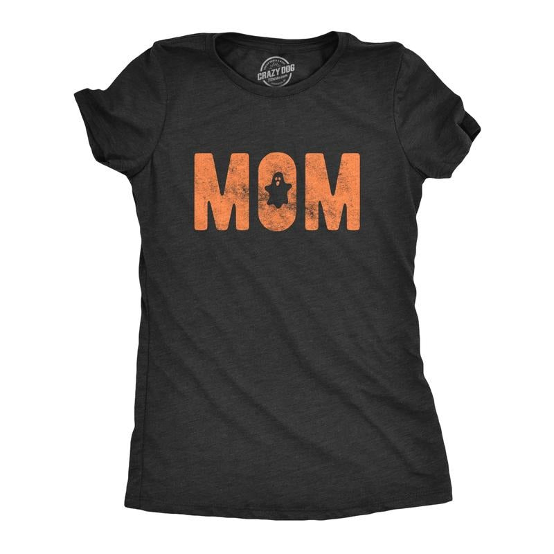 Womens Mom Halloween T Shirt Funny Spooky Ghost Graphic Novelty Tee Funny Womens T Shirts Cute Slimming Top Comfortable...
