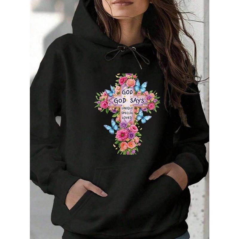 Womens Oversized Graphic Hoodies Sweatshirts Long Sleeve Pocket Black White Options Fall Fashion Pullover Sweaters Winter...